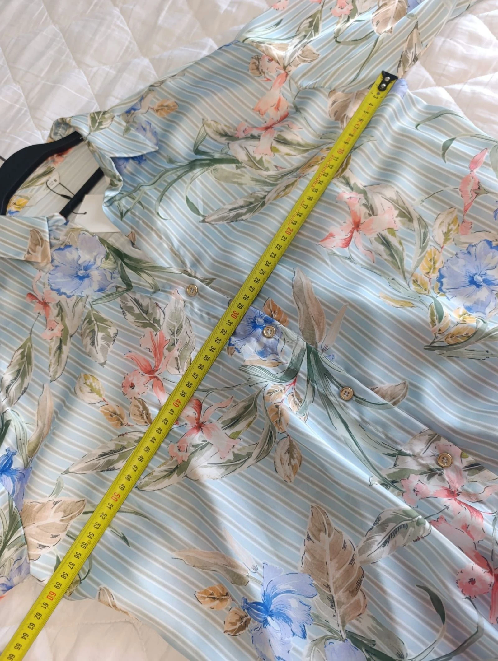 Blusa Zara popelin satinada floral tamanho G – photo 9